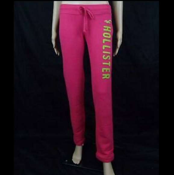 Hollister Jogger Pants Size M Hot Pink Skinny Leg - Picture 5 of 8